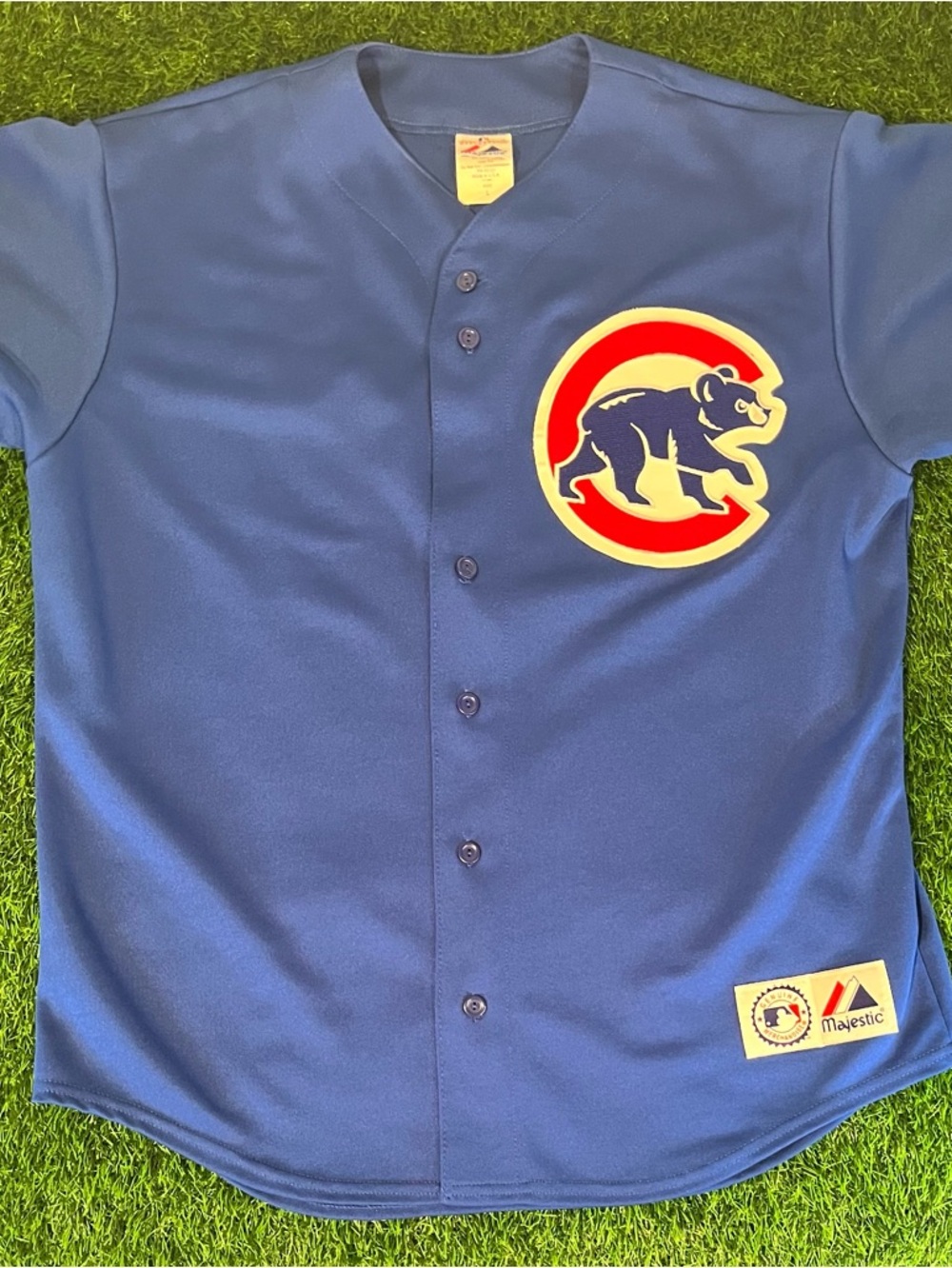 VTG Y2K Majestic MLB Chicago Cubs Nomar Garciaparra #5 Stitched Jersey Mens L